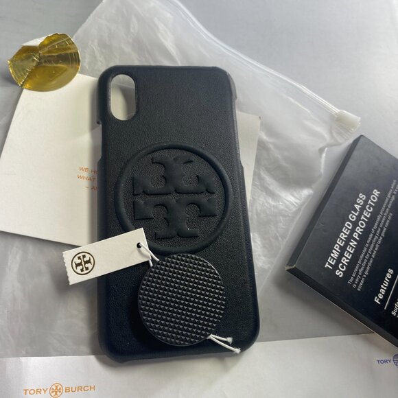 Tory Burch Black iPhone X/XS Case - Picture 1 of 3